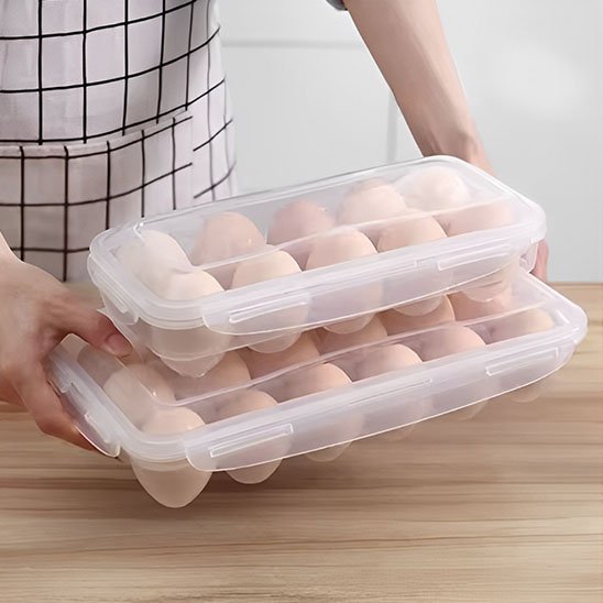 Boite à œufs | Hermétique 15 Compartiments Transparente - Rangement cuisine