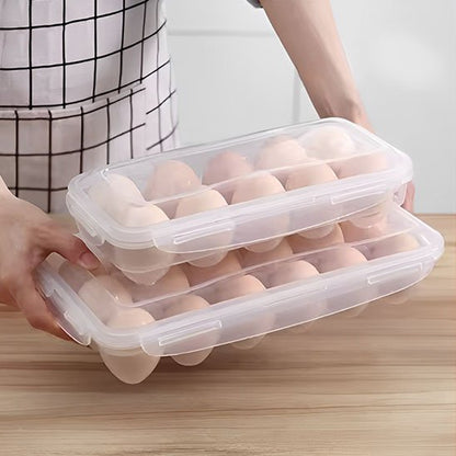 Boite à œufs | Hermétique 15 Compartiments Transparente - Rangement cuisine
