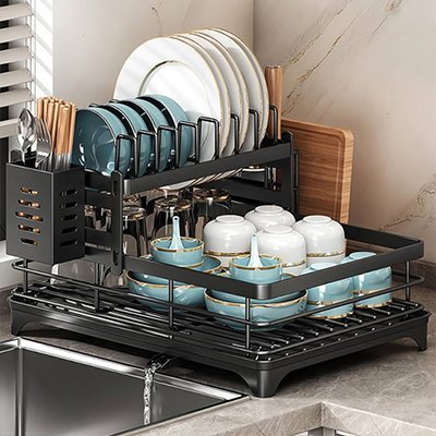 Égouttoir vaisselle à deux niveaux | Design Premium - Rangement cuisine