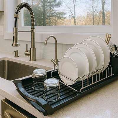 Égouttoir Vaisselle | Compact Design - Rangement cuisine