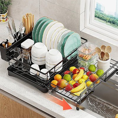 Égouttoir Vaisselle Double Niveau | OrganizeHome - Rangement cuisine