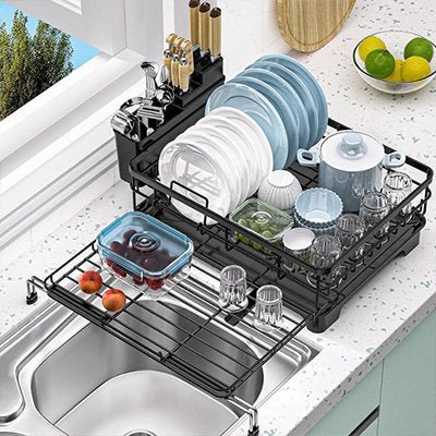 Égouttoir Vaisselle Double Niveau | OrganizeHome - Rangement cuisine