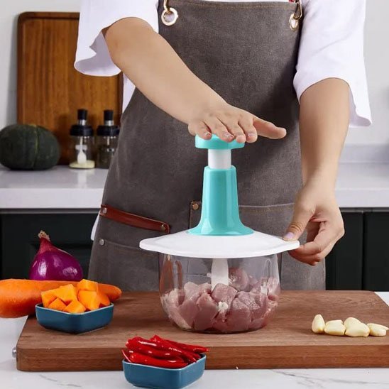 Hachoir Manuel Turquoise | ÉcoPress - Rangement cuisine